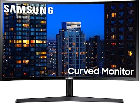 SAMSUNG 27" CF39 Series FHD 1080p Curved Computer Monitor, Ultra Slim Design, AMD FreeSync, 4ms response, HDMI, DisplayPort, VESA Compatible, Wide Viewing Angle, LC27F398FWNXZA, Black