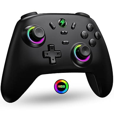 Switch Controller for Nintendo Switch/Lite/OLED, Hall Joystick Wireless Switch Pro Controller support iOS/Android/Windows, Nintendo Switch Gamepad with RGB/Turbo/Motion Control Sega Genesis Games