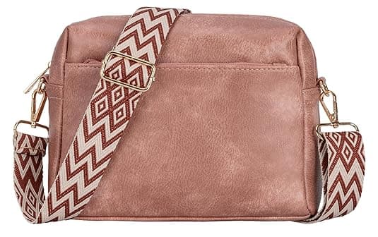 Ghime Crossbody Bag for Women, Wide Strap Cell Phone Purse Shoulder Handbag Wallet for Women Stylish Latest